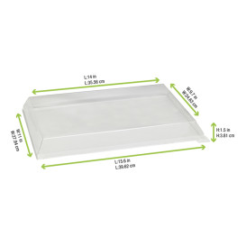 Plastic PET Deksel 38x27,4cm (50 stuks)