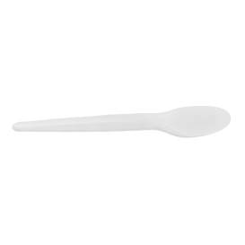 Petite Cuillère en Carton Rigide Blanc 13cm (50 Utés)