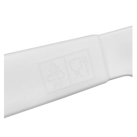 Couteau Réutilisable Durable PP Minéral Blanc 18,5cm (6 Utés)