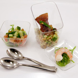 Verrine Dégustation Plastique 4x4x7cm (20 Unités)