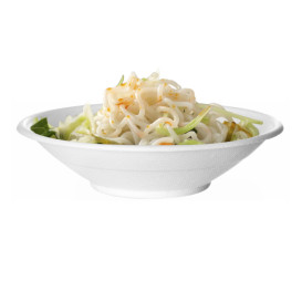 Bol Canne à Sucre Bagasse Noodle Blanc 710ml (400 Utés)