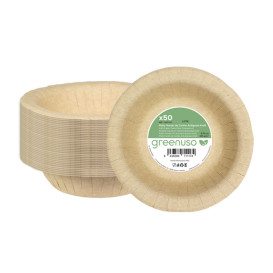 Assiette Creuse en Carton Ingraissable Kraft Ø19cm 245g/m² (500 Utés)