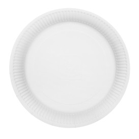 Assiette en Carton Ronde “Radial” Blanc Ø23cm 200gr/m² (650 Utés)