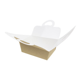 Boîte Kraft avec poignées "Gourmet Bag" 12x9x5cm (350 Utés)