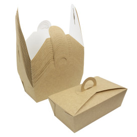 Boîte Kraft avec poignées "Gourmet Bag" 20x10x7cm (140 Utés)