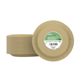 Kartonnen Borden Rond “Radial” Kraft Ø23cm 200gr/m² (650 Stuks)