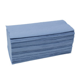 Papieren handdoek blauw 1-laags Z vouwbaar (4.560 stuks)