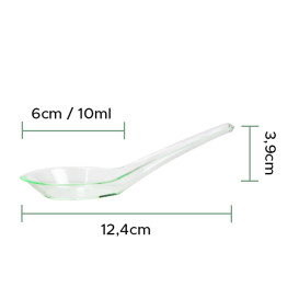 Cuillère Dégustation Plastique Transparente 12,4cm (12 Utés)