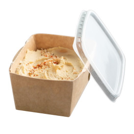 Deksel PP voor Kraft Deli2Go Saladebak 10,8x5,2cm (1000 stuks)