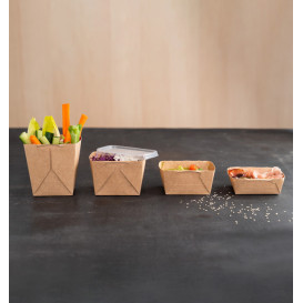 Saladier Deli2Go en Kraft 125ml 10,8x8,2x3,5cm (125 Utés)