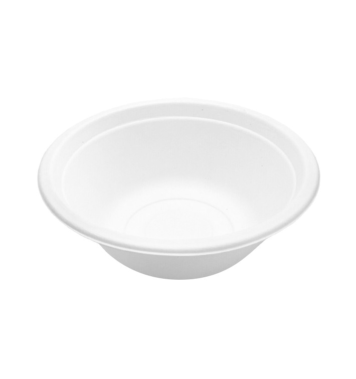 Bol en Canne à Sucre Blanc 350ml Ø13,5cm (25 Utés)