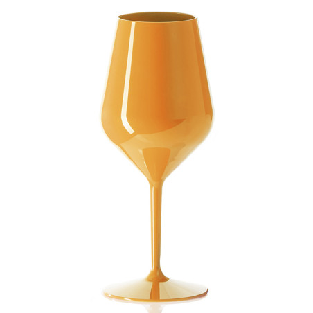 Verre Réutilisable Durable Tritan Orange pour Vin 470ml (1 Utés)