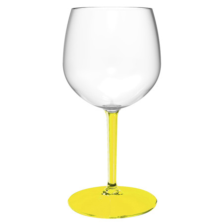 Verre Balloon Réutilisable Durable TT Pied Jaune 580ml (6 Utés)