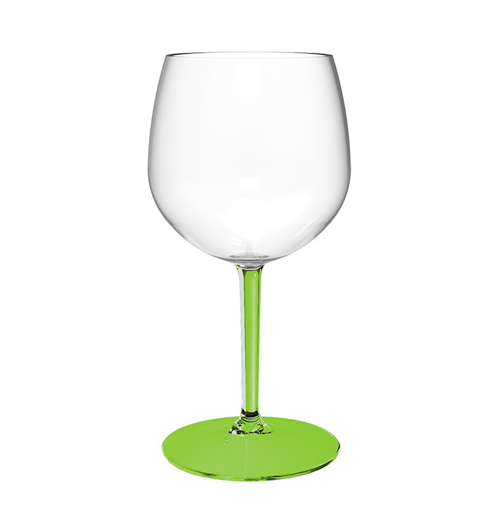 Herbruikbaar Durable Glas voor Gin TT groene voet 580ml (6 Stuks)