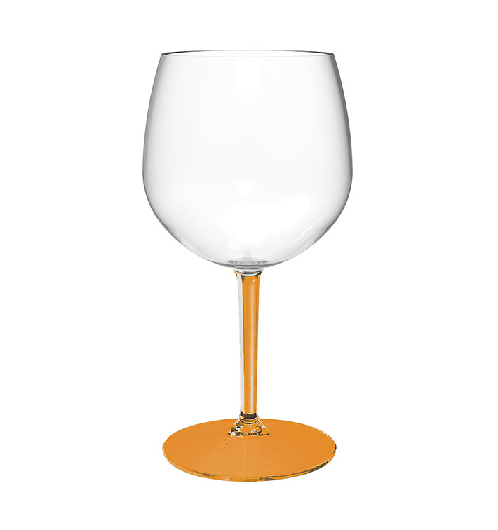 Herbruikbaar Durable Glas voor Gin TT oranje voet 580ml (1 Stuk)