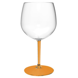 Verre Balloon Réutilisable Durable TT Pied Orange 580ml (6 Utés)