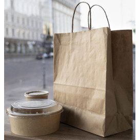 Sac en papier Kraft Marron avec Anses 100g/m² 35+18x34cm (200 Utés)