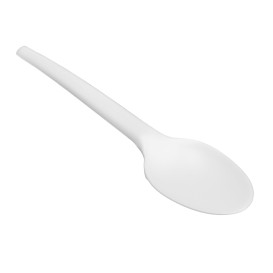 Cuillère Biodégradable Réutilisable CPLA Blanche 16,5cm (2.000 Utés)