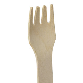 Mini Fourchette en Bois “Soft” 7,5cm (100 Utés)