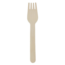 Fourchette en Bois Emballée 16cm (50 Utés)