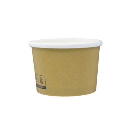 Kraft Kartonnen Pot 250ml Ø9,0cm (25 Stuks)