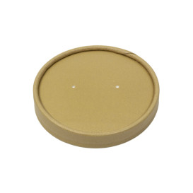 Couvercle en Carton Kraft pour Pot de 250/350ml Ø9,0cm (25 Utés)