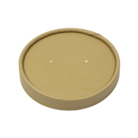 Couvercle en Carton Kraft pour Pot de 450ml Ø9,8cm (25 Utés)