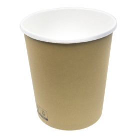 Pot en Carton Kraft avec Bordure Blanche 1.000ml Ø11,7cm (25 Utés)