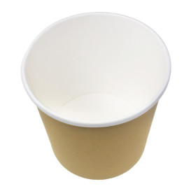 Pot en Carton Kraft avec Bordure Blanche 750ml Ø11,7cm (500 Utés)