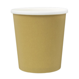 Pot en Carton Kraft avec Bordure Blanche 450ml Ø9,8cm (500 Utés)