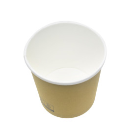 Pot en Carton Kraft avec Bordure Blanche 350ml Ø9,0cm (500 Utés)