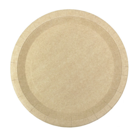 Papieren bord Rond vormig Vetvrij kraft Ø26cm 245g/m² (50 stuks)