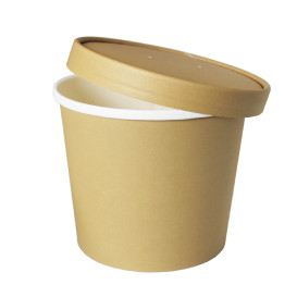 Couvercle en Carton Kraft pour Pot de Ø9,8cm (25 Utés)