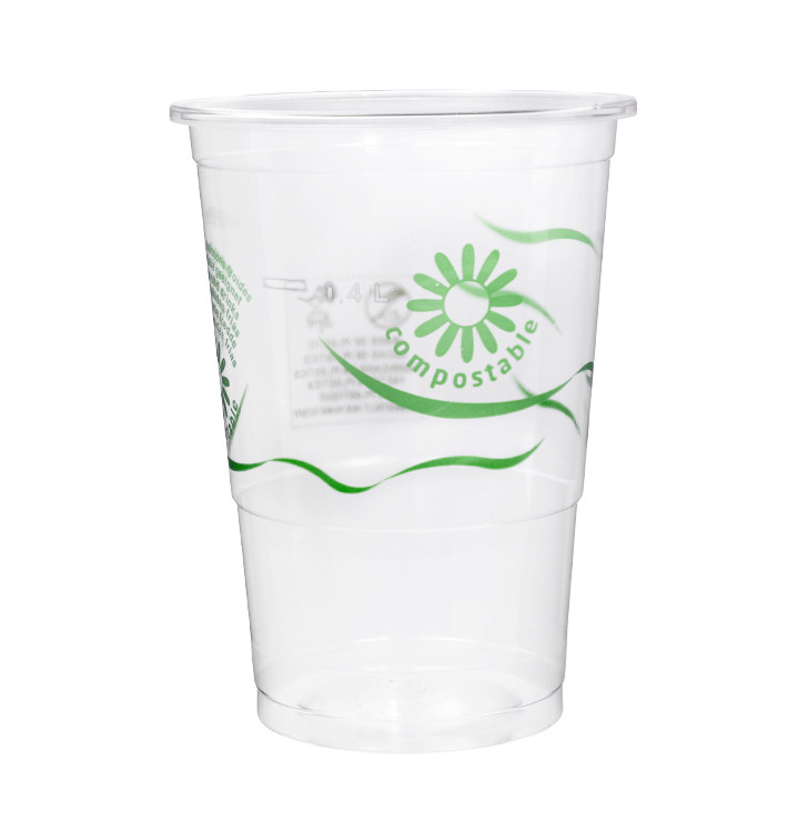 Gobelet Biodégradable PLA Transparent 250ml Ø7,3cm (25 Utés)