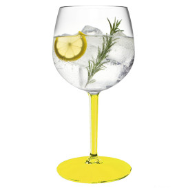 Herbruikbaar Durable Glas voor Gin TT gele voet 580ml (1 Stuk)