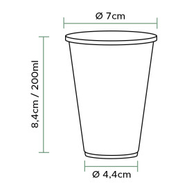 Plastic PP beker transparant 200ml (100 stuks)