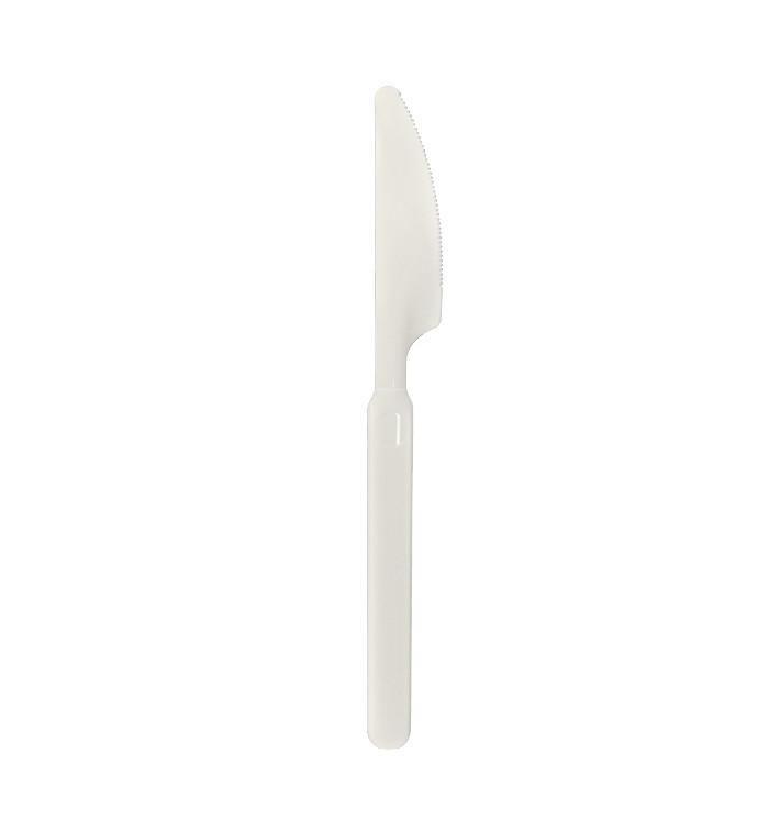 Couteau Réutilisable Durable PP Crème 18,9cm (50 Utés)