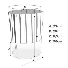 Wegwerp koksmstuks Pinstripe "TST" wit (100 stuks)