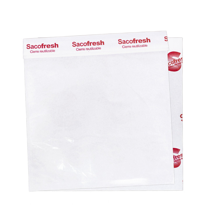 Herbruikbare Zakken van PE-Papier Zelfklevende Flap Sacofresh Rood 30x25cm (1.200 Stuks)