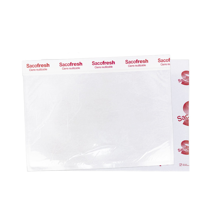 Sac en PE et Papier Réutilisable Fermeture Adhésiv Sacofresh Rouge 30x36cm (1.000 Utés)