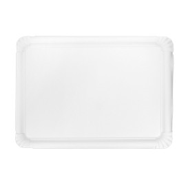 Plat Rectangulaire en Carton Blanc 25x34cm (300 Utés)