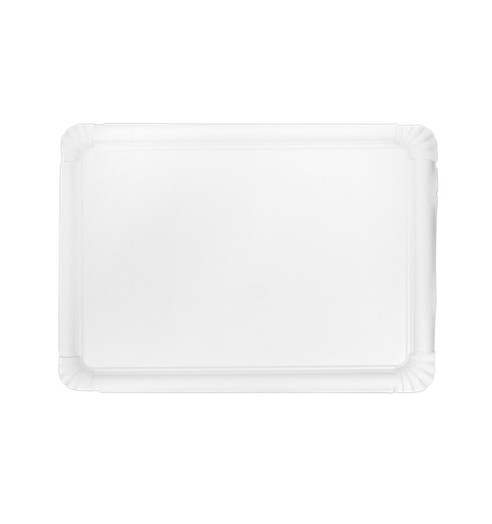 Plat Rectangulaire en Carton Blanc 25x34cm (300 Utés)