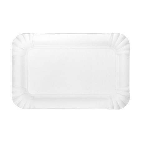 Plat Rectangulaire en Carton Blanc 12x19cm (700 Utés)