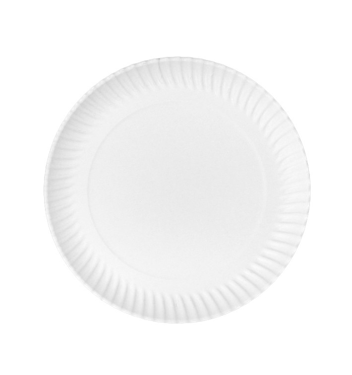 Assiette en Carton Ronde Blanc Ø27cm 550g/m² (400 Utes)