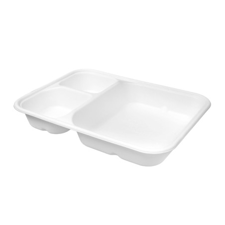 Plateau en Canne à Sucre pour Nachos 3C 16,5x21,5x3,5cm (50 Utés)