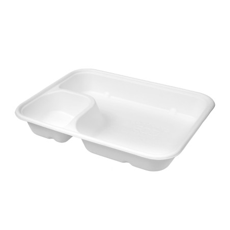 Plateau en Canne à Sucre pour Nachos 2C 16,5x21,5x3,5cm (50 Utés)