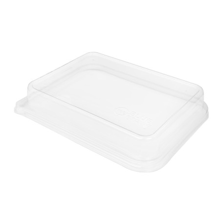 Couvercle rPET pour Plateau Canne à Sucre 16,5x21,5cm (50 Utés)