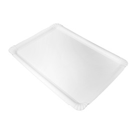 Plat Rectangulaire en Carton Blanc 25x34cm (300 Utés)