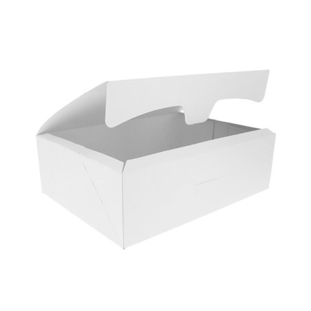 Boîte pâtissière 18,2x13,6x5,2cm 500g Blanc (250 Unités)