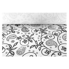 Nappe papier en ROULEAU "Cachemire" Blanc 1,2x100m 37g (1 Uté)
